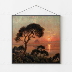 Sunset Over the Trees - Impressionist Landscape