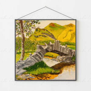 Stone Bridge Serenity - Traditional Landscape Art